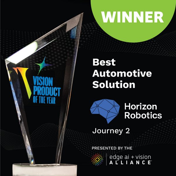 地平线征程2车规级AI芯片荣膺“最佳汽车解决方案”