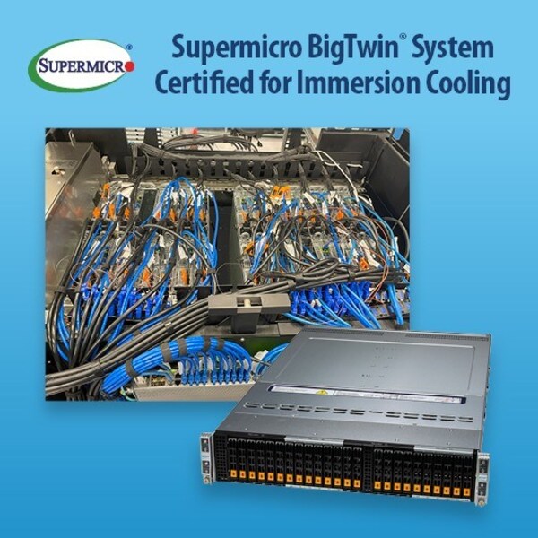 Supermicro BigTwin系统荣获浸没式冷却认证